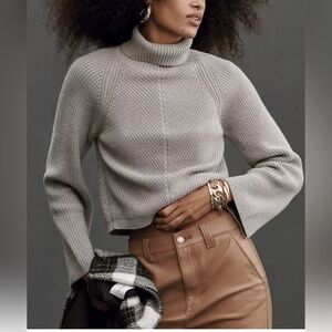 Maeve light gray turtleneck